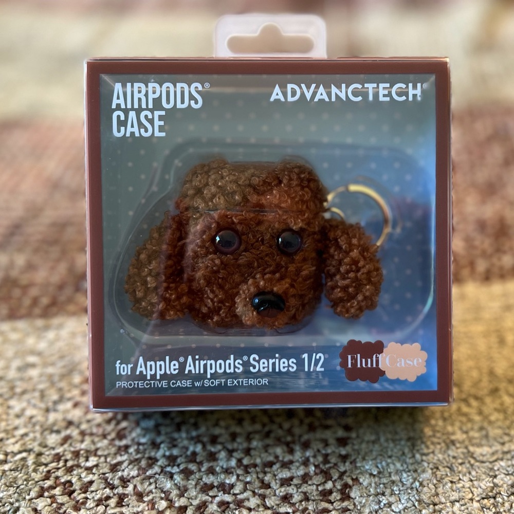 NWT Advanctech Brown Puppy AirPods Case